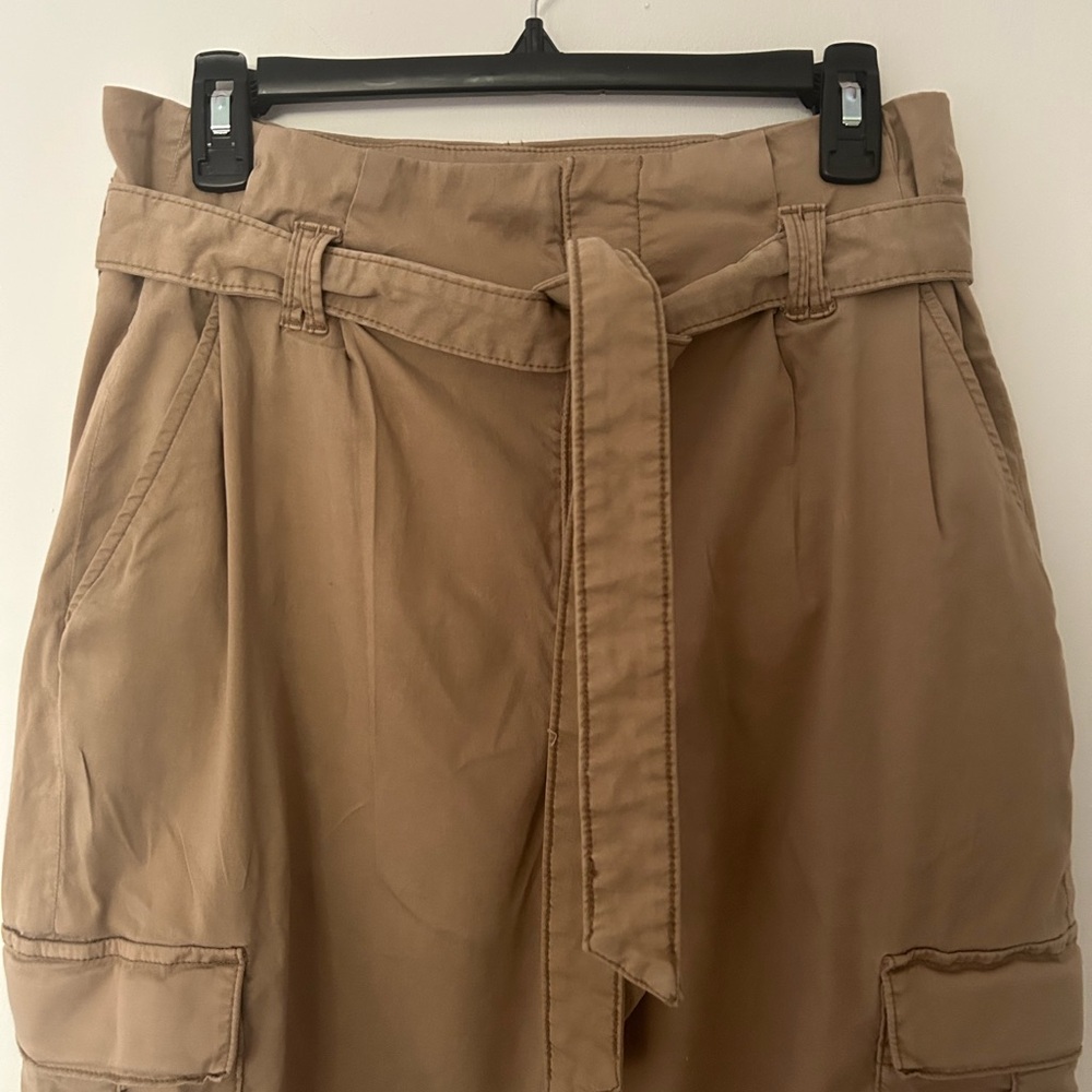 Beige Tapered Ankle High Rise Pants - Picture 9 of 15
